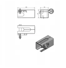 Uchwyt zabezpieczenia - małe do safety box BUNTE | KIESZEŃ