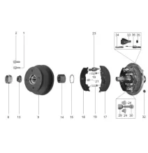 Tarcza kotwiczna - AL-KO - kompletna LEWA 1350kg / 1500kg | 200x50 z osi