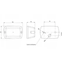 Lampa obrysowa pozycyjna BIAŁA przyczepy lawety