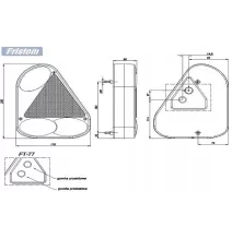 Lampa tylna - FT-077 LPM BAJONET - 5 PIN - Lampa tylna zespolona trójkątna | LEWA