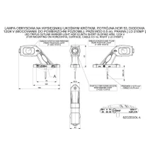 Lampa obrysowa - HOR 53 - PRAWA BŁOTNIKOWA - potrójna lampa obrysowa błotnikowa (LD 2109/P)