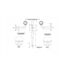 LAMPA obrysowa obrysówka diodowa 12/24V lewa HOR