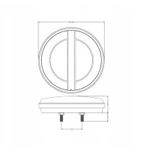 LAMPA ZESPOLONA LED 12/24V DO CIAGNIKA LAWET prawa