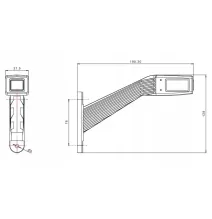 Lampa obrysowa - FT-145 L LED - Lampa obrysowa potrójna 12-30V | LEWA