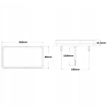 [ZESTAW] - 2 x Lampa prostokątna LED (L2295) ZESPOLONA DIODOWA PRZYCZEPY LA