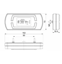 Lampa tylna - HOR 114 COF - CLEO MAX - diodowa 12V 4 funkcyjna | LZD 2841