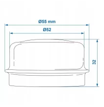 Osłona piasty 52mm Knott zamiennik dekielek kapturek kapsel przyczepka oś