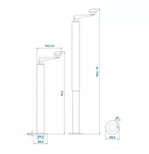 Regulowana Podpora Przyczepy fi48 mm 400-650 mm z korbą duży skok 350kg moc