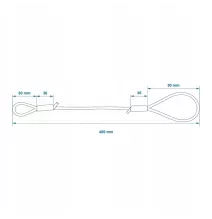 Linka stalowa w oplocie 40cm - zabezpieczająca