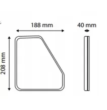 Lampa tylna GLO-TRACK trójkątna - LEWA -bus kontener przyczepka led diodowa
