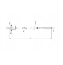 KNOTT LINKA HAMULCOWA CIĘGNO BOWDENA 1430/1640mm DO BĘBNA KNOTTA