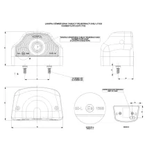 Lampa podświetlenia tablicy - HOR 19 - żarówka - CZARNA oświetlenia tablicy rejestracyjnej (LT 103)