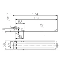 [ZESTAW] - Zawias 170mm + Uchwyt zawiasu FI17