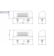 Lampa podświetlenia tablicy - FT-022 - Lampa oświetlenia tablicy rejestracyjnej CZARNA