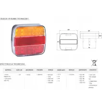 LAMPA LED ZESPOLONA DIODOWA TYLNA LAMPY PRZYCZEPY