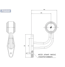 Lampa obrysowa - HOR 69 K.Ł.L - lewa na wysięgniku krótkim łamanym (LD 723/L)