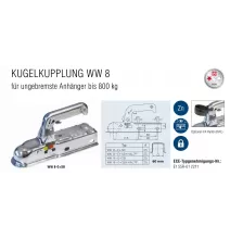 ZACZEP KULOWY 800kg KWADRAT 60mm Z ATESTEM HAK wyp