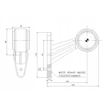 Lampa obrysowa - FT-009 C - Lampa obrysowa LED ukośna krótka