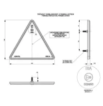 LAMPA LAMPY TRÓJKĄT ODBLASKOWY DO PRZYCZEP LAWET