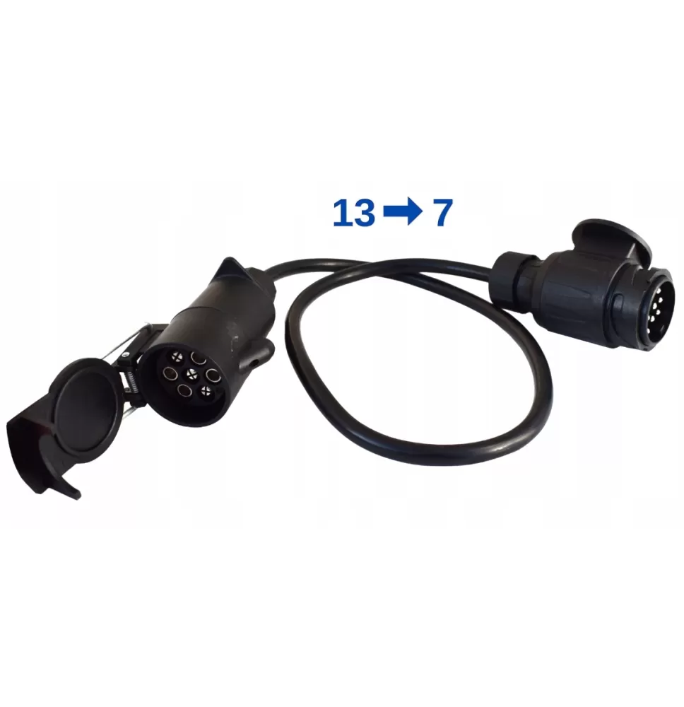 ADAPTER PRZEJŚCIÓWKA 13/7 PRZYCZEPY KABEL 70cm 12V