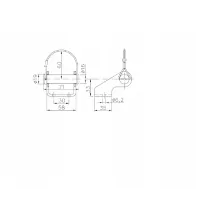 [ZESTAW] - Zawias 320mm + Uchwyt zawiasu wygięty z bolcem