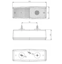 Lampa tylna - FT-007 LED - Lampa tylna rolnicza prostokątna led - MAŁY ROLNIK