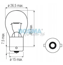 ŻARÓWKA P21W 12V 21W BA15S ŻARÓWKI BIAŁA 1szt przyczepa samochód lampa LAMP