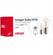 ŻARÓWKA P21W 12V 21W BA15S ŻARÓWKI BIAŁE 10 szt przyczepa samochód lampa