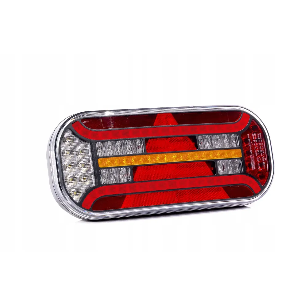 LAMPA TYŁ LAWETA 6-FUNKCYJNA LED Z TRÓJKĄTEM PRAWA Z PRZEWODEM