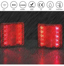 2x LAMPA LED DIODOWA TYLNA ZESPOLONA PRZYCZEPKI LAWETA PARA zestaw lamp