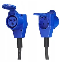 ADAPTER KĄTOWY CEE GNIAZDO WTYCZKA 40cm + GNIAZDO SCHUKO 16A IP44 230V