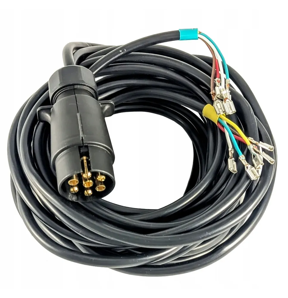 Wiązka elektryczna przyczepy 7 PIN, przewód 2 × 5 m