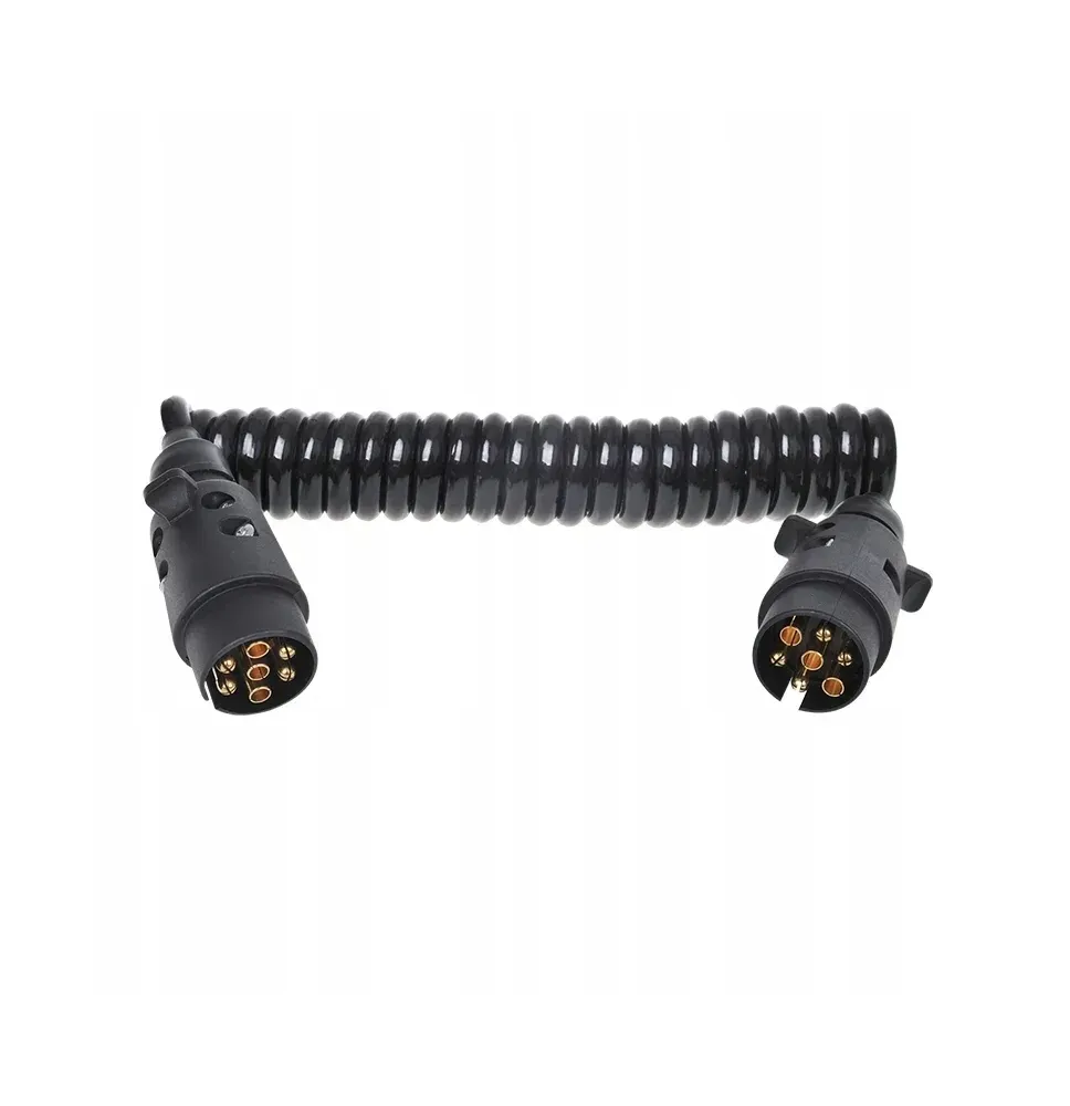 Przewód spiralny 7 PIN, 3 m, dwie wtyczki