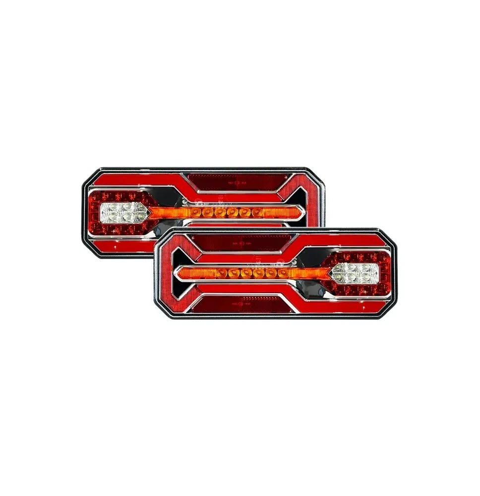 Zestaw 2 lamp tylnych LED NEON, dynamiczny kierunkowskaz, 5 funkcji