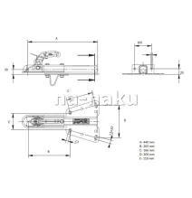 Zaczep 750kg - AL-KO - AK7 - przedłużony z podporą dyszla