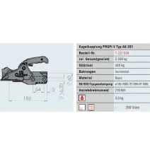Zaczep 3500kg - AL-KO - AK351 - rura fi60 | M14/14