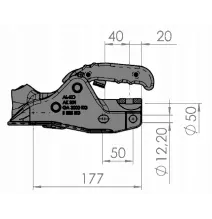 Zaczep 3000kg - AL-KO - AK301 - rura fi50 | M12/12