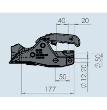 Zaczep 3000kg - AL-KO - AK301 - rura fi50 | M12/12