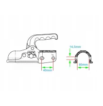Zaczep 3500kg - KNOTT - K35C - rura fi60 | M14/14