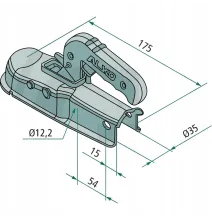 Zaczep 750kg - AL-KO - AK7 - rura fi35 | M12/12