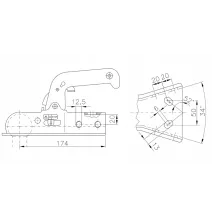 Zaczep 800kg - "WW" - na dyszel TYP "V" | M10/10