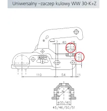 Zaczep 3000kg - "WW" - z redukcjami K+Z