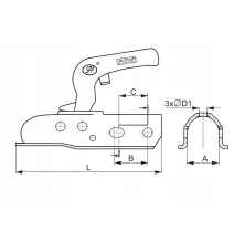 Zaczep 1700kg - SPP - rura fi50 | M12/12