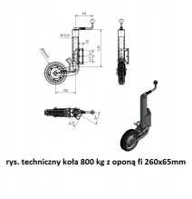 Koło podporowe (automat) - "AL-KO" - 800kg | GIGA