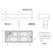 Lampa cofania - HOR 62 - lampa diodowa cofania (LCD 657)