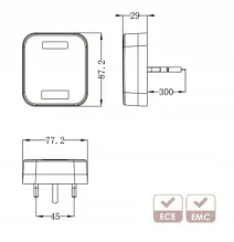 Lampa przeciwmgielna - L2503 - Lampa tylna przeciwmgłowa [12/24V]