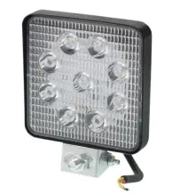 Lampa robocza - uniwersalna - 9 LED Cienka | 109x109x25 mm