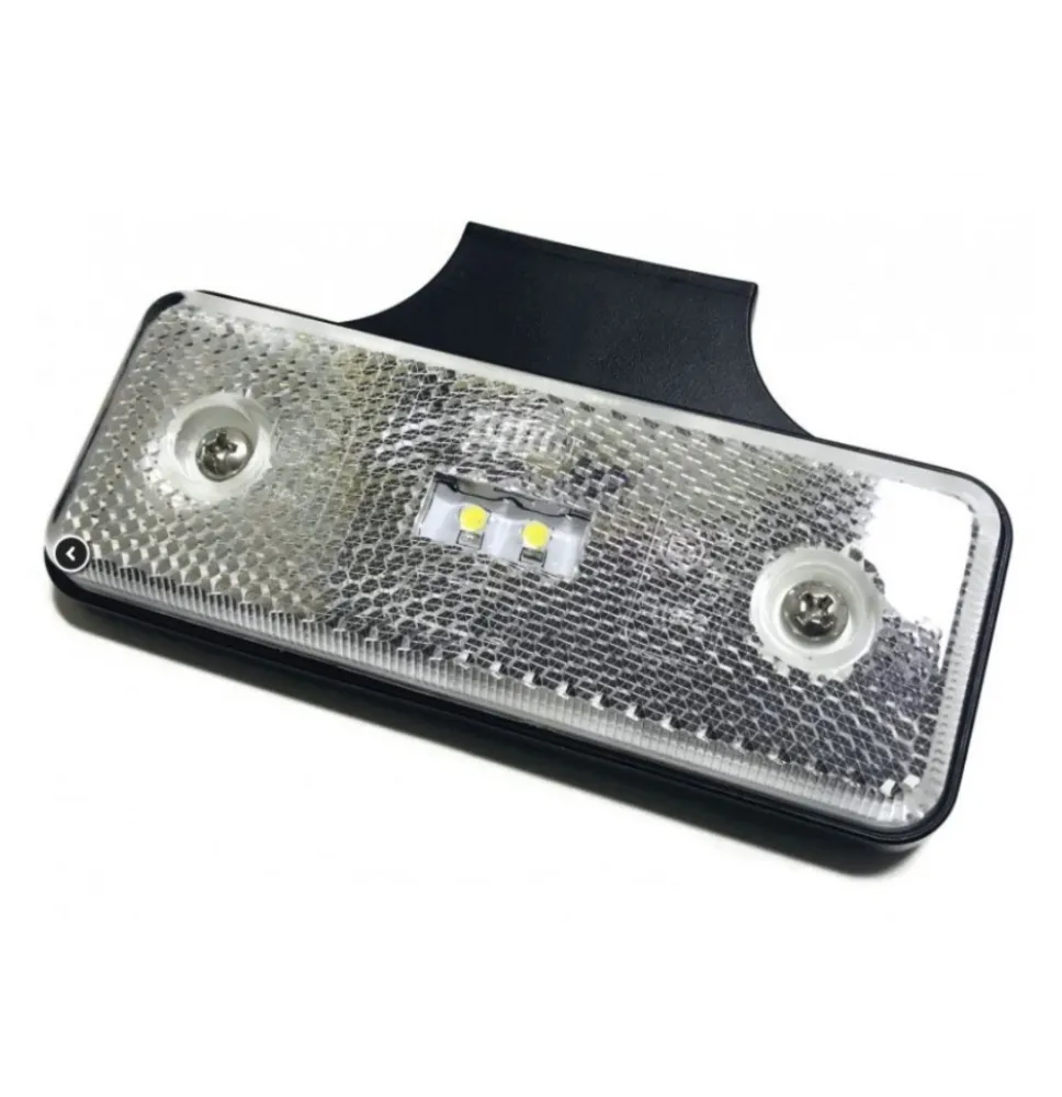 Lampa obrysowa - L1041-B - biała z wieszakiem 2 LED