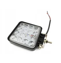 Lampa robocza - uniwersalna - 16 LED prostokątna