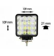 Lampa robocza - uniwersalna - 16 LED prostokątna